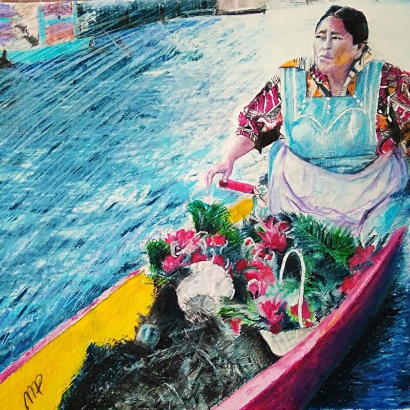 Sur les canaux de Xochimilco N°1